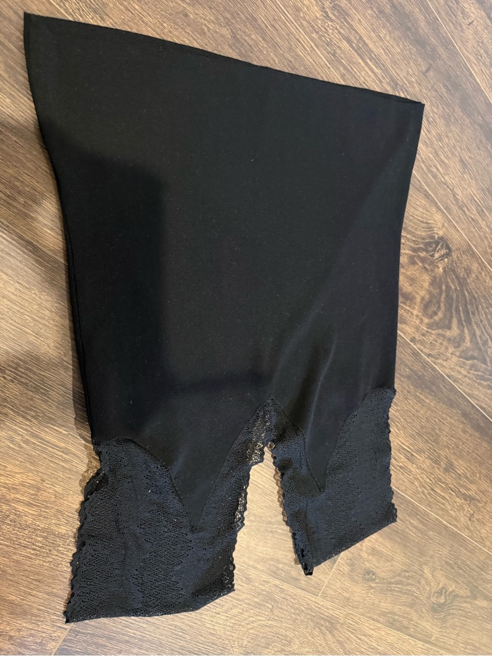 Black Lace Trim Shapewear Shorts